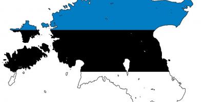 Estonya haritası bayrak